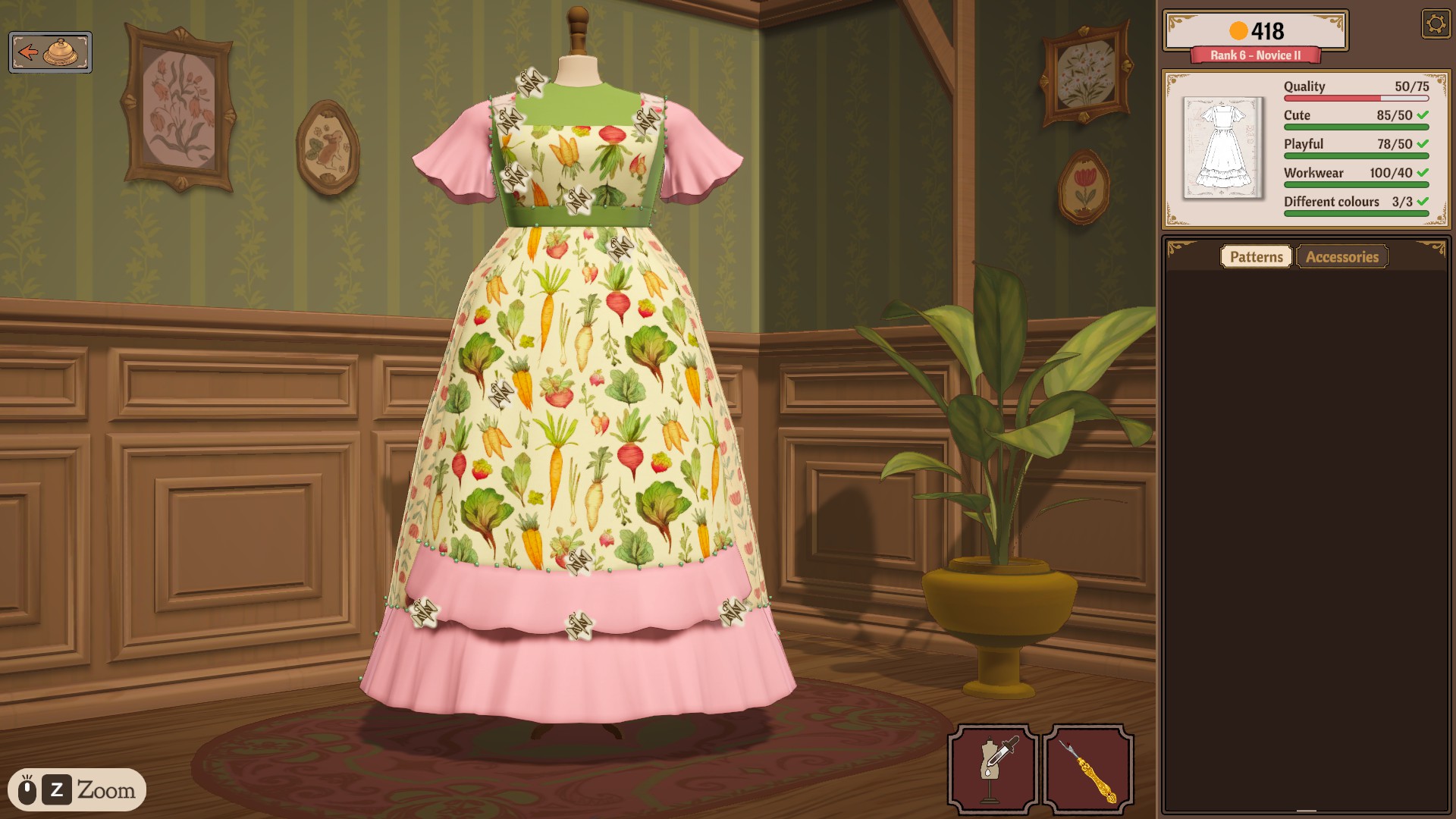 Gardening dress with Different colours 3/3, Cute, Playful and Workwear green, but Quality 50/75 red